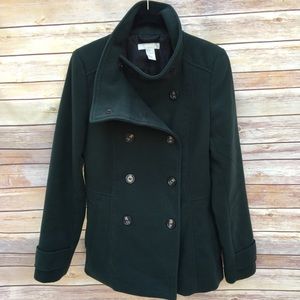 H&M Emerald Green Peacoat Size 8